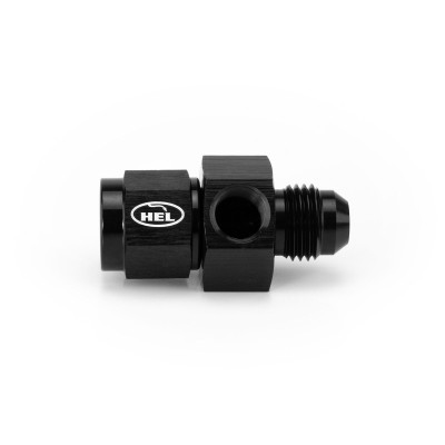 HEL Aluminium -6 AN Female to -6 AN Male Straight Adapter with 1/8" NPT Sensor Port